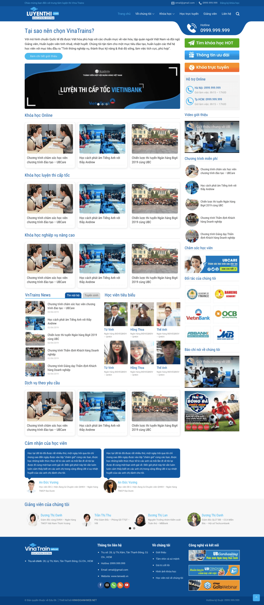 Giáo dục 06 - Mẫu website planding page về giáo dục - đào tạo - khoá học