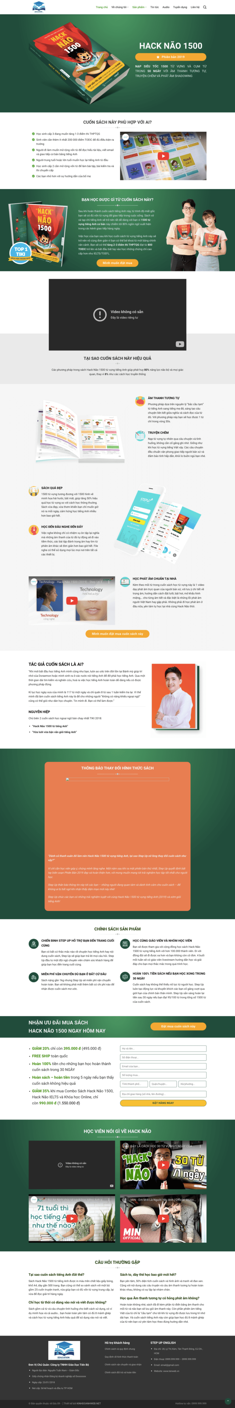 Giáo dục 08 - Mẫu website về giáo dục - đào tạo - khoá học