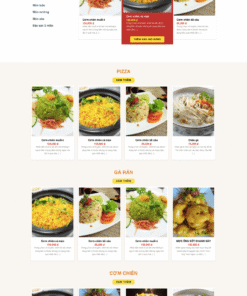 Ẩm thực - Mẫu website nội dung ăn uống