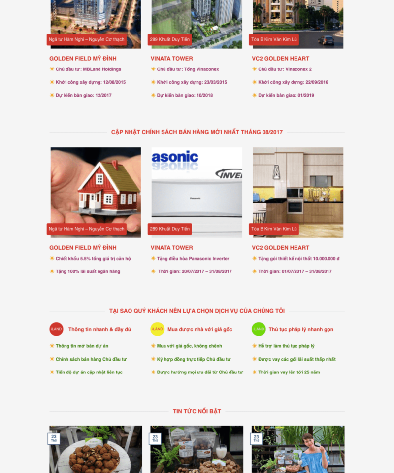 Bất động sản 03 - Mẫu website giới thiệu về bất động sản không có giỏ hàng