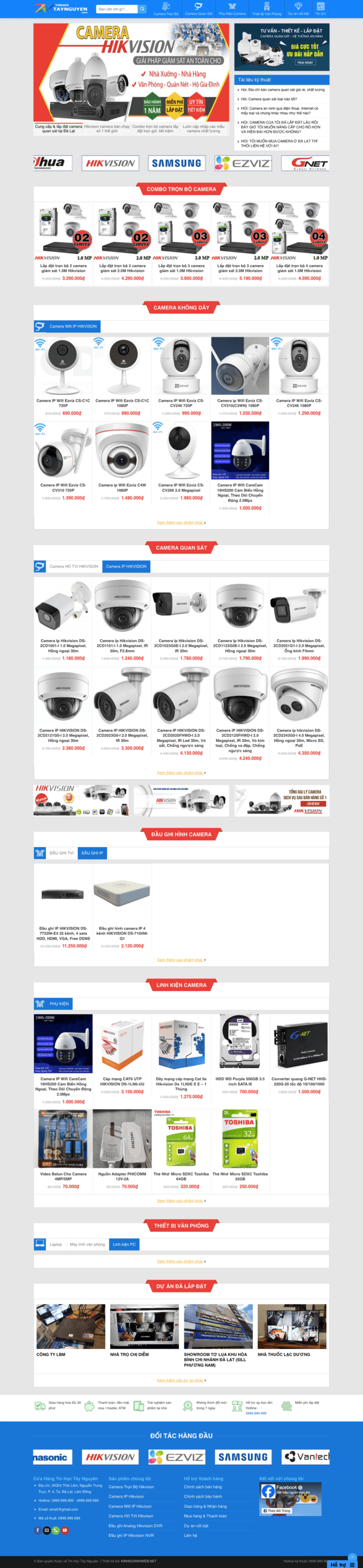 Camera 01 – Mẫu website bán các sản phẩm camera