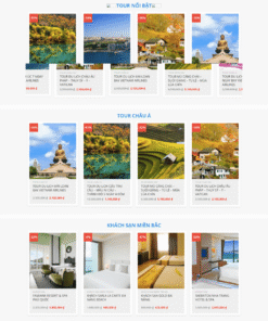 Du lịch – Mẫu website giới thiệu về dịch vụ du lịch