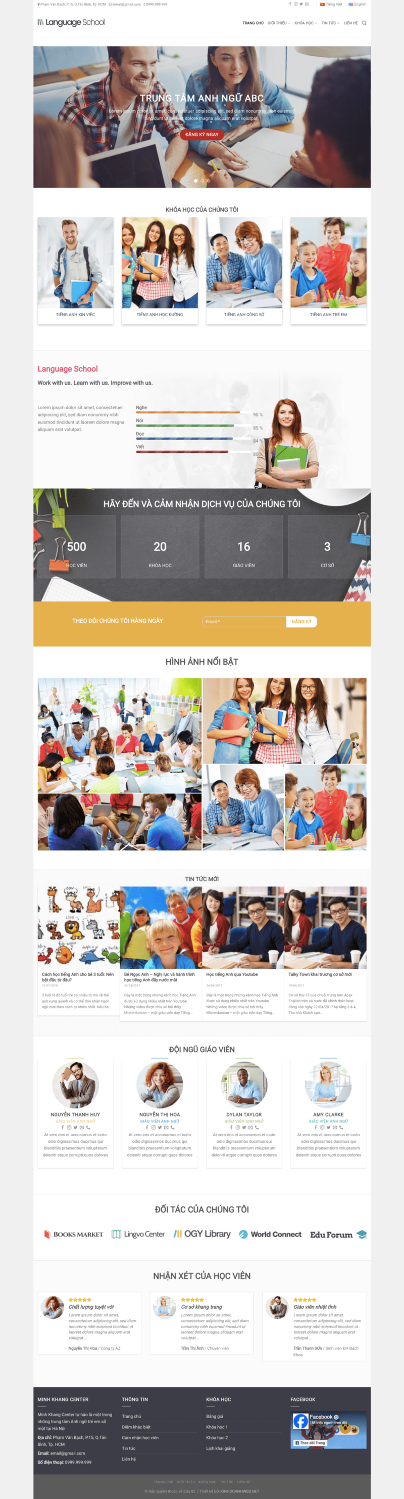 Giáo dục 02 - Mẫu website về giáo dục - đào tạo - khoá học