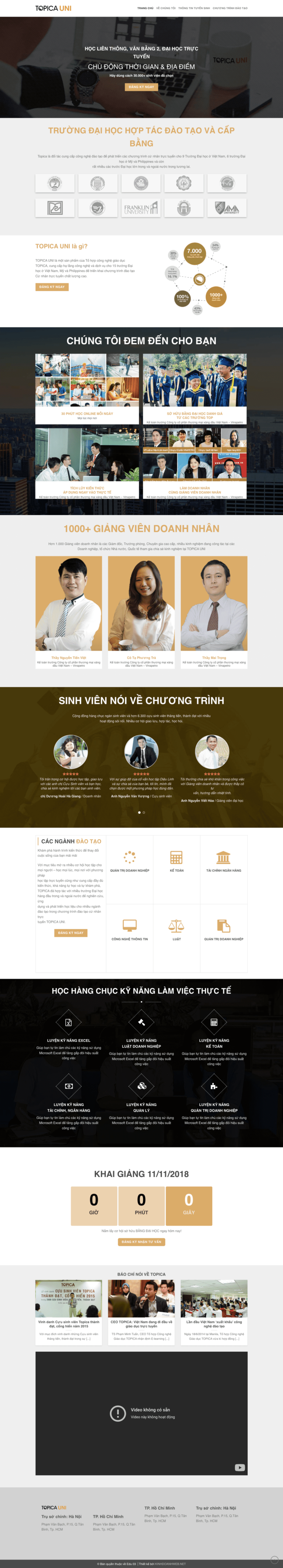 Giáo dục 03 - Mẫu website về giáo dục - đào tạo - khoá học