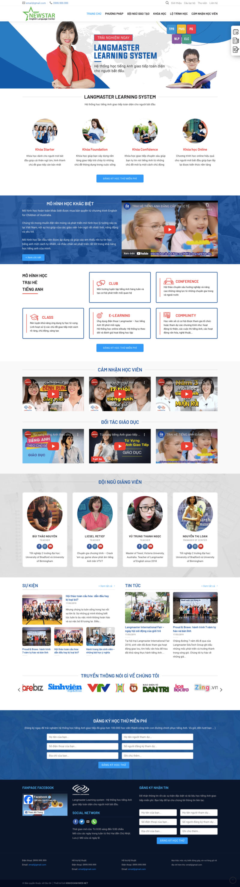 Giáo dục 04 - Mẫu website về giáo dục - đào tạo - khoá học