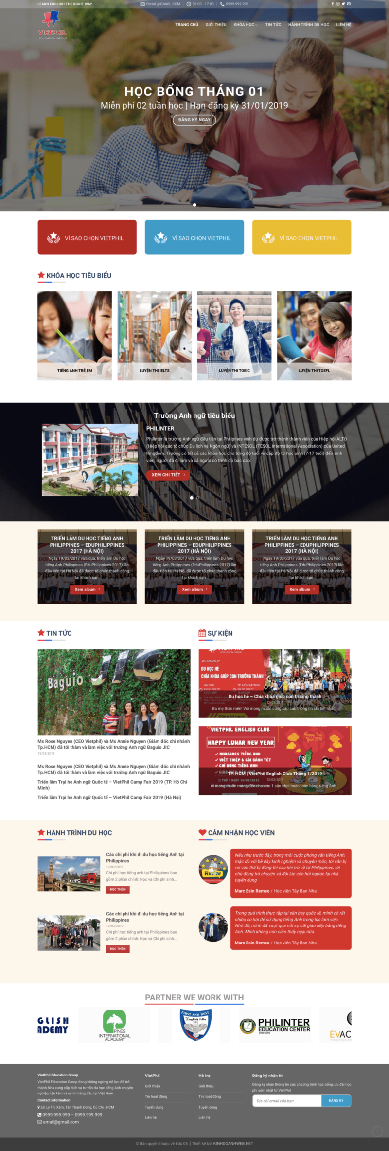 Giáo dục 05 - Mẫu website về giáo dục - đào tạo - khoá học