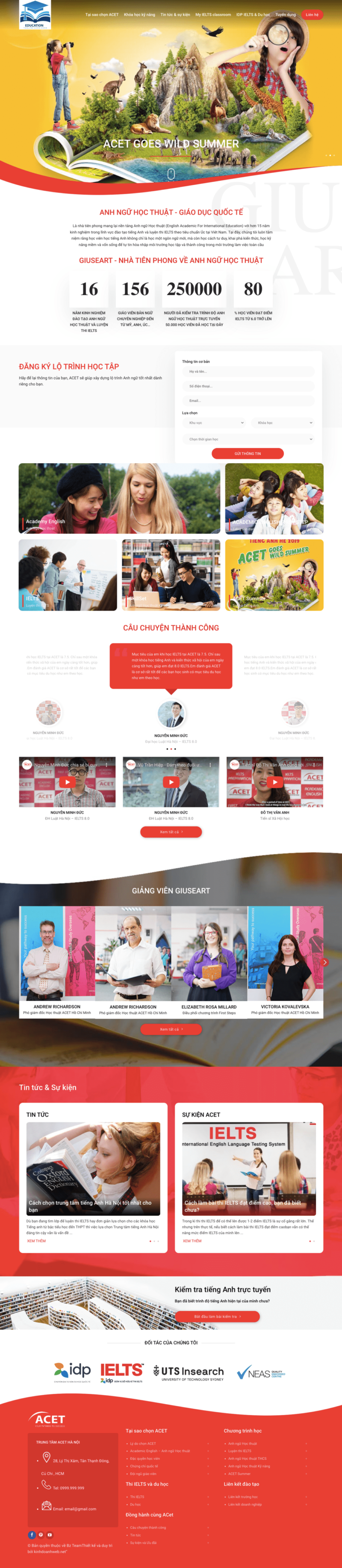 Giáo dục 07 - Mẫu website về giáo dục - đào tạo - khoá học