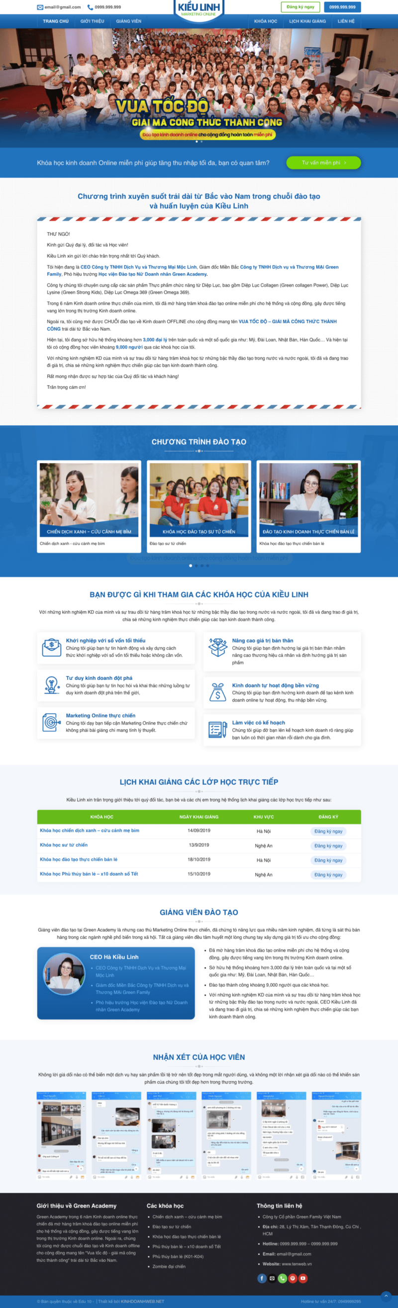 Giáo dục 09 - Mẫu website về giáo dục - đào tạo - khoá học