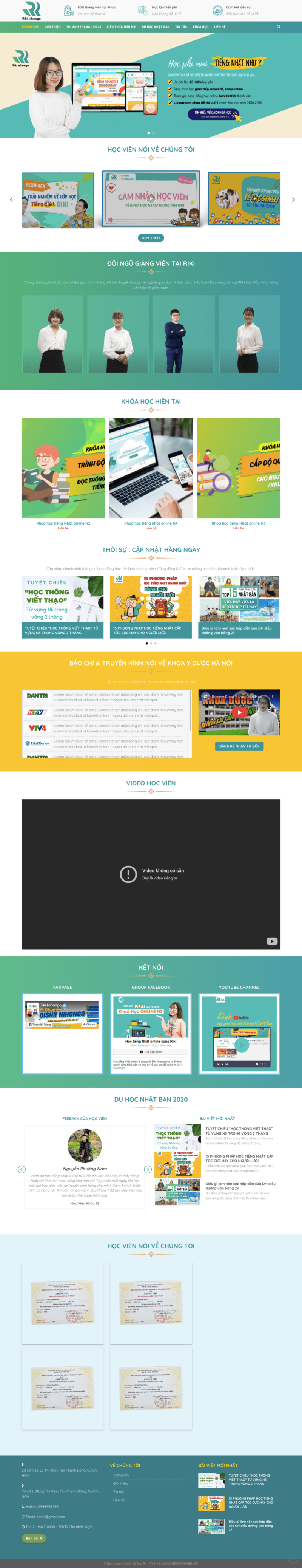 Giáo dục 10 - Mẫu website về giáo dục - đào tạo - khoá học