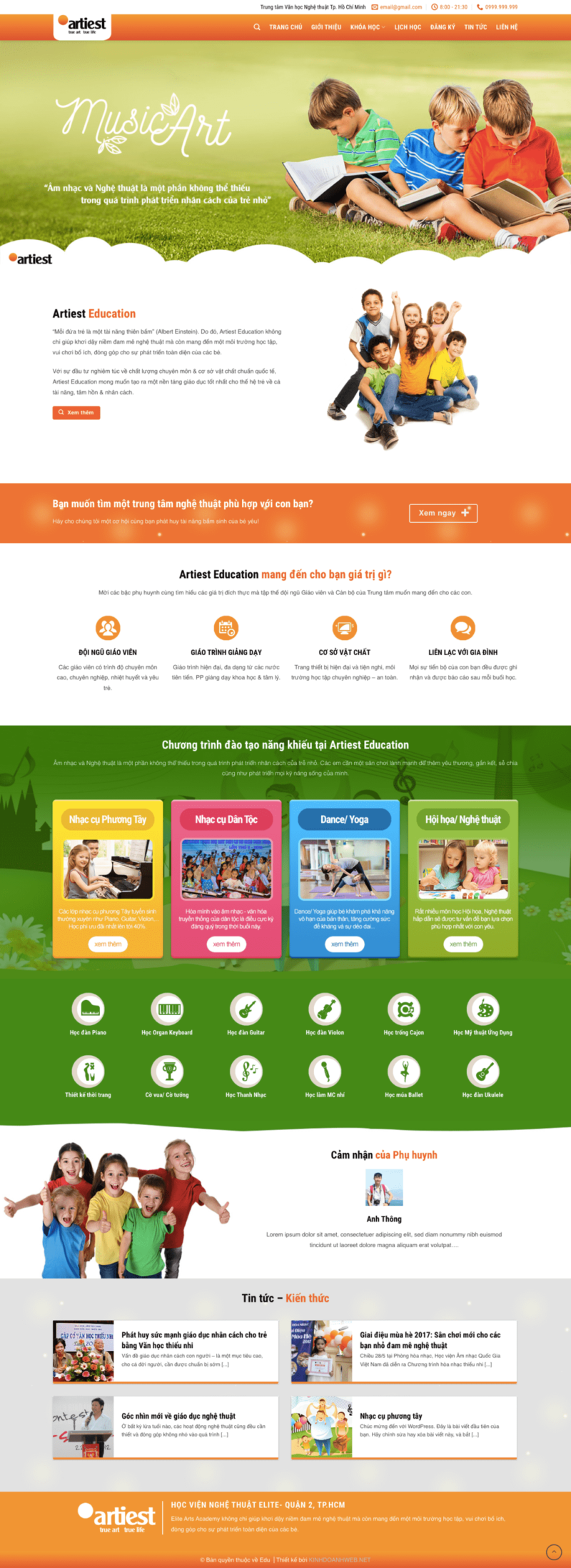 Giáo dục - Mẫu website về giáo dục - đào tạo - khoá học