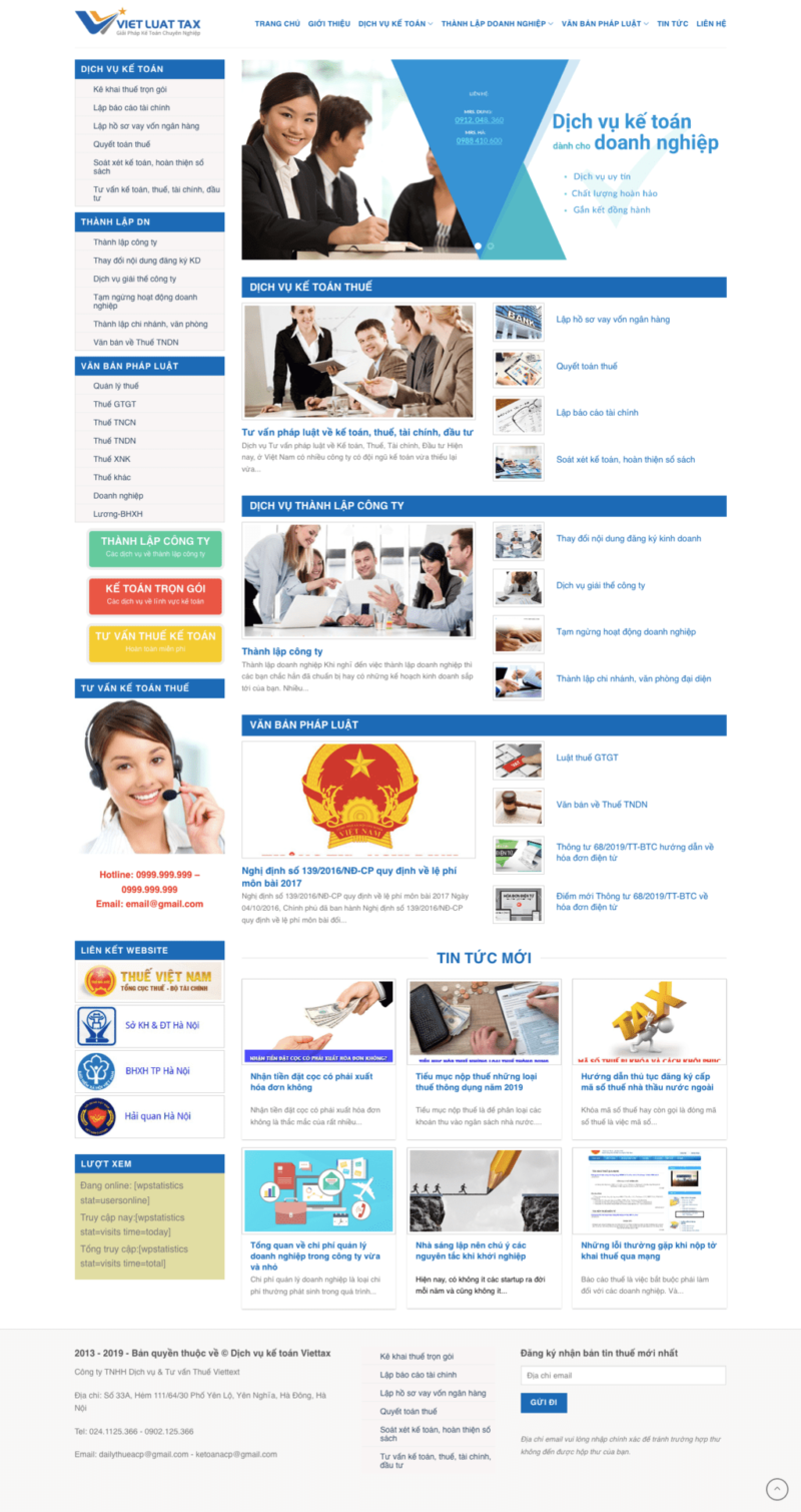 Kế toán 02 - Mẫu website nội dung tin tức về kế toán