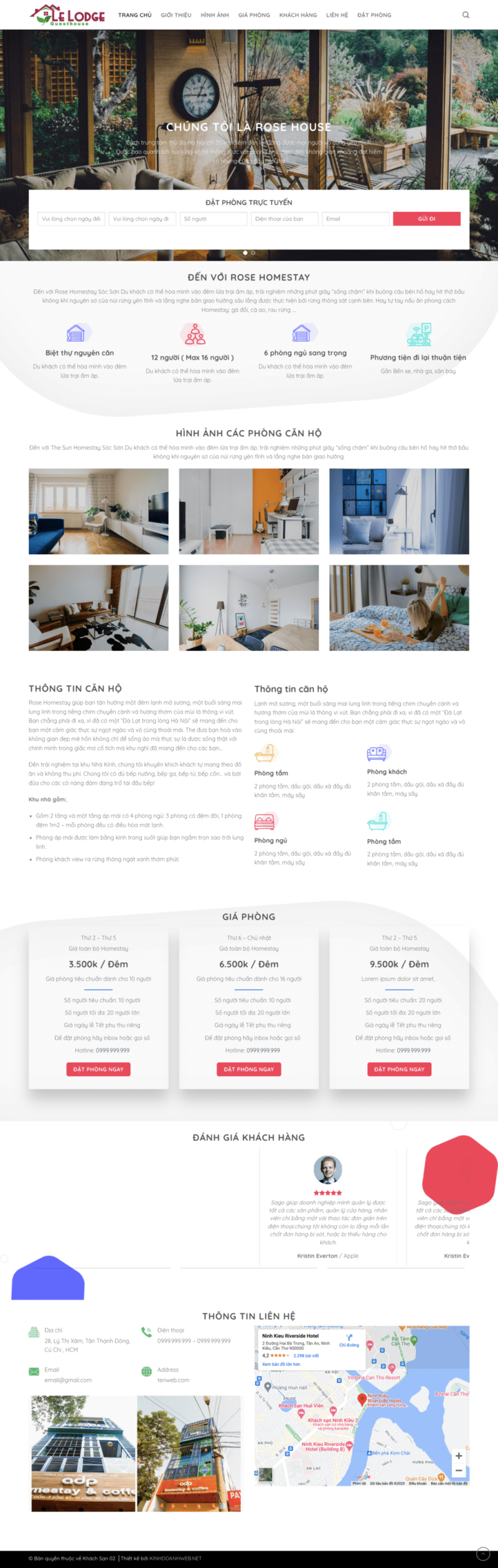 Khách sạn 02 - Mẫu website giới thiệu về dịch vụ khách sạn
