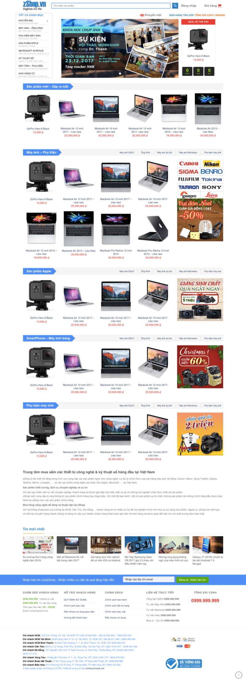 Laptop 01 - Mẫu website bán laptop