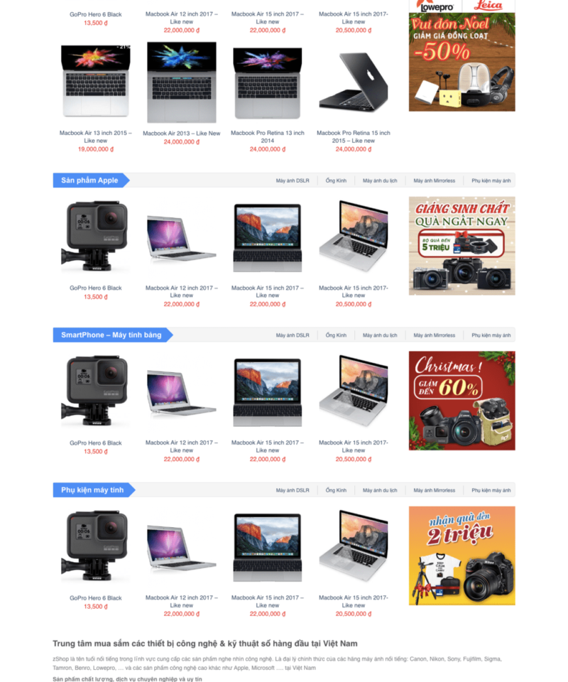 Laptop 01 - Mẫu website bán laptop