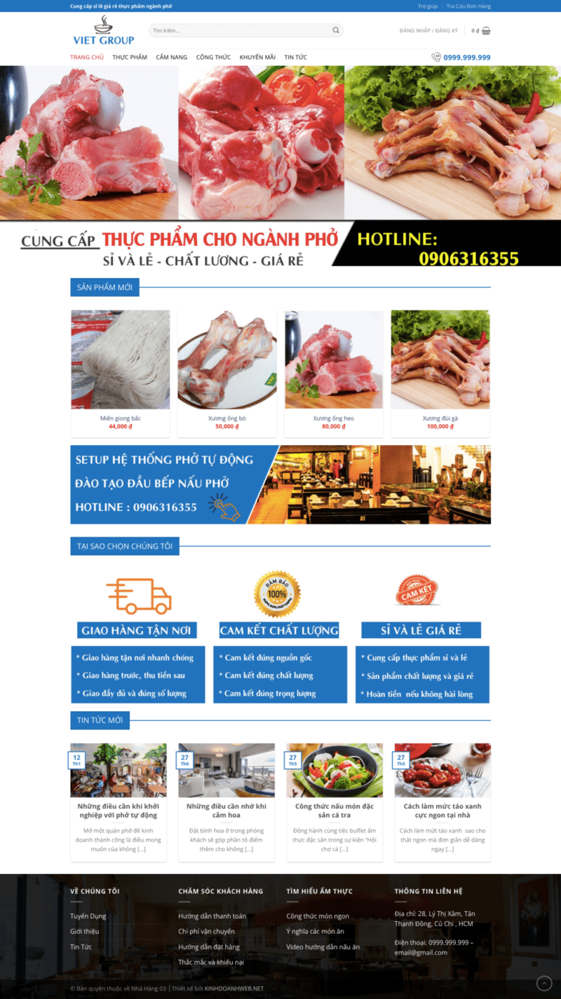 Nhà hàng 03 - Mẫu website nội dung ăn uống