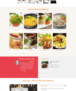Nhà hàng - Mẫu website nội dung ăn uống