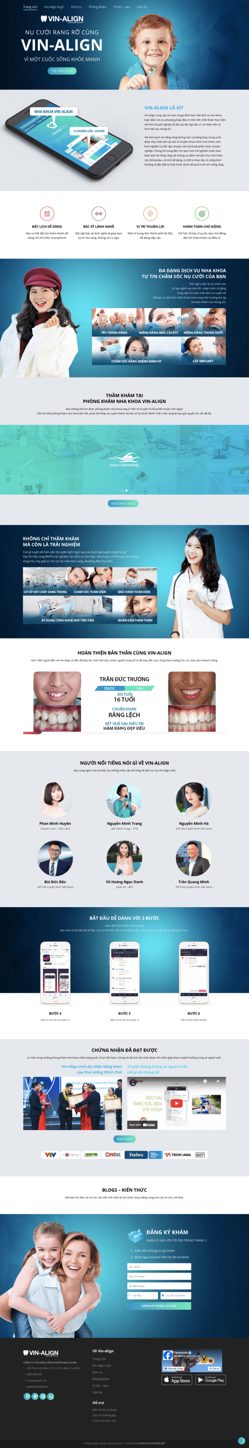 Nha khoa - Mẫu website planding page giới thiệu về nha khoa