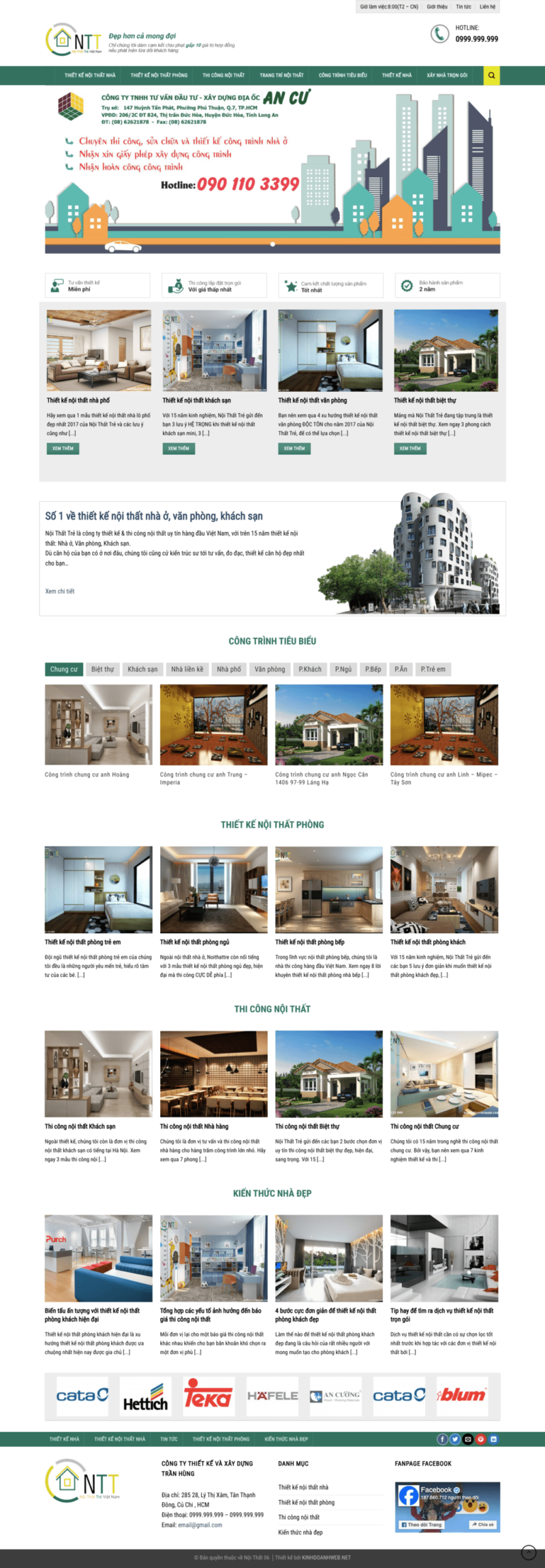 Nội thất 06 - Mẫu website giới thiệu về nội thất