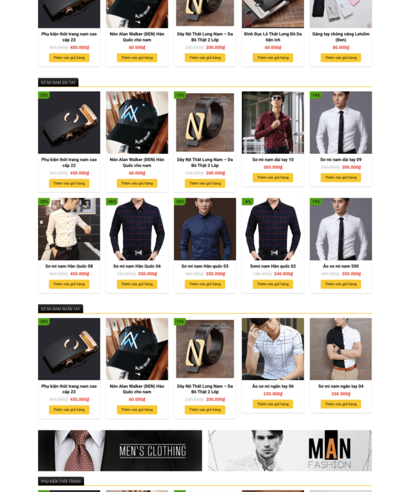 Thời trang 01 – Mẫu website bán các sản phẩm thời trang