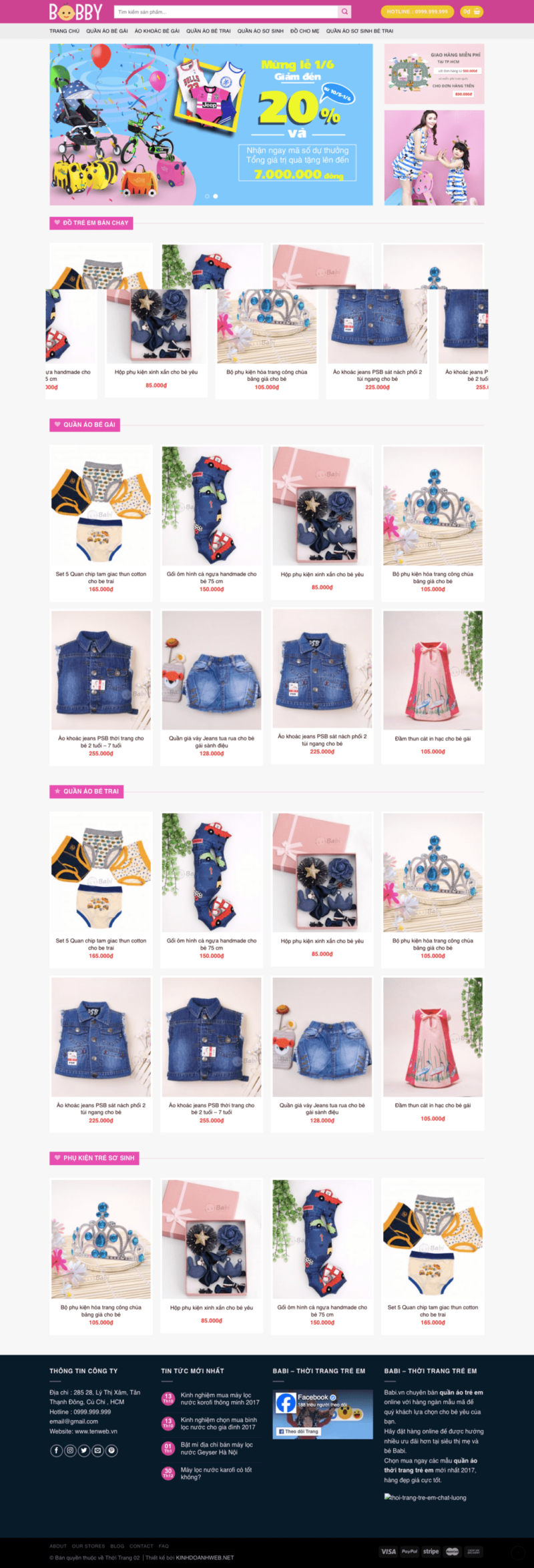 Thời trang 02 – Mẫu website bán đồ thời trang