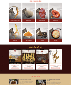 Thực phẩm 02 - Mẫu website bán các sản phẩm thực phẩm dinh dưỡng