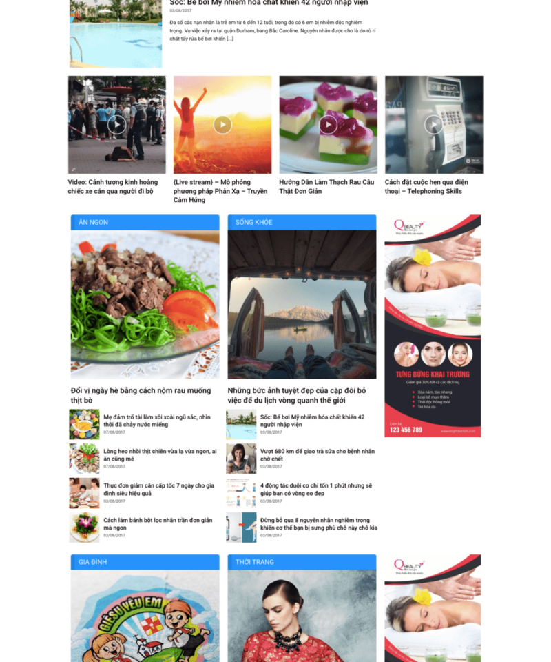 Tin tức 01 - Mẫu website nội dung tin tức
